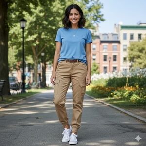 Venus Tan Cargo Jogger Pants Size 6